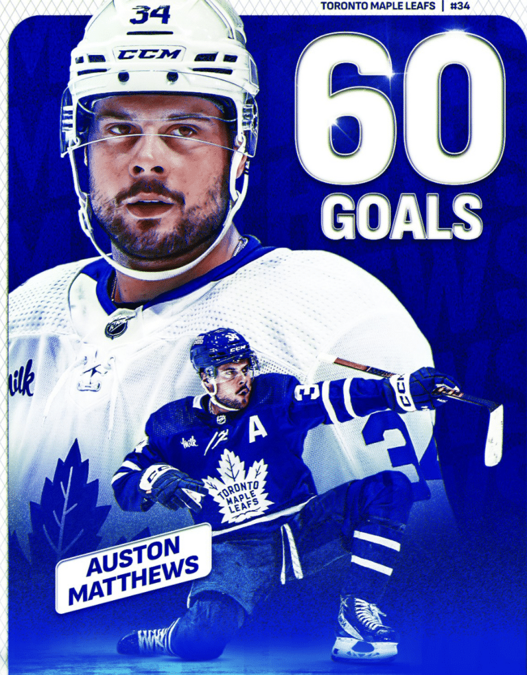 NHL: Auston Matthews dosáhl 60 gólů a nekončí!