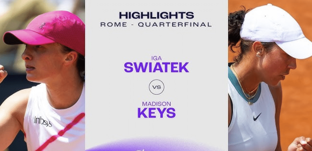 Iga Šwiateková – Madison Keysová 6:1, 6:3!!! Světová jednička Šwiateková postoupila v Římě do semifinále!!!