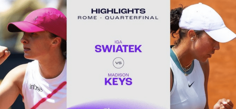 Iga Šwiateková – Madison Keysová 6:1, 6:3!!! Světová jednička Šwiateková postoupila v Římě do semifinále!!!