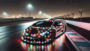 Po brněnském okruhu se prohánělo Lamborghini Huracán, přeměněné na nejrychlejší vánoční ozdobu!