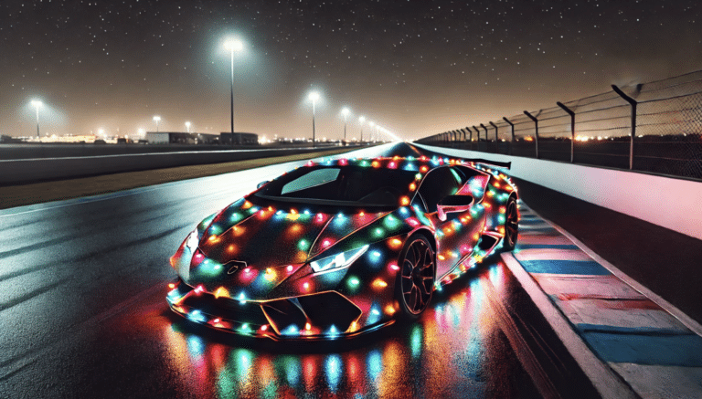 Po brněnském okruhu se prohánělo Lamborghini Huracán, přeměněné na nejrychlejší vánoční ozdobu!